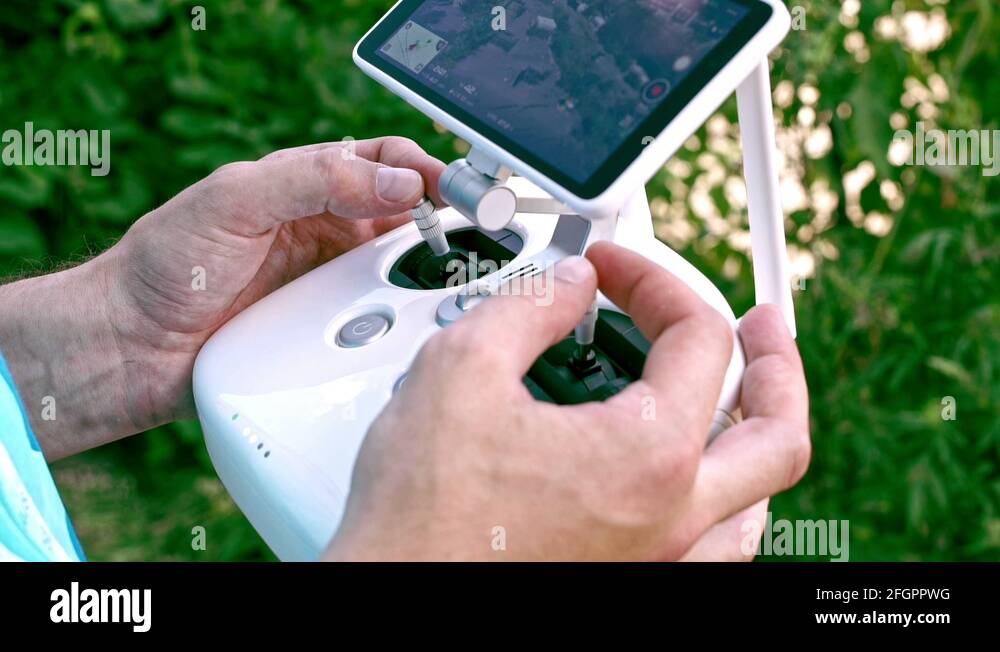 Remote control drone. Aerial shooting from flying drone Stock Video