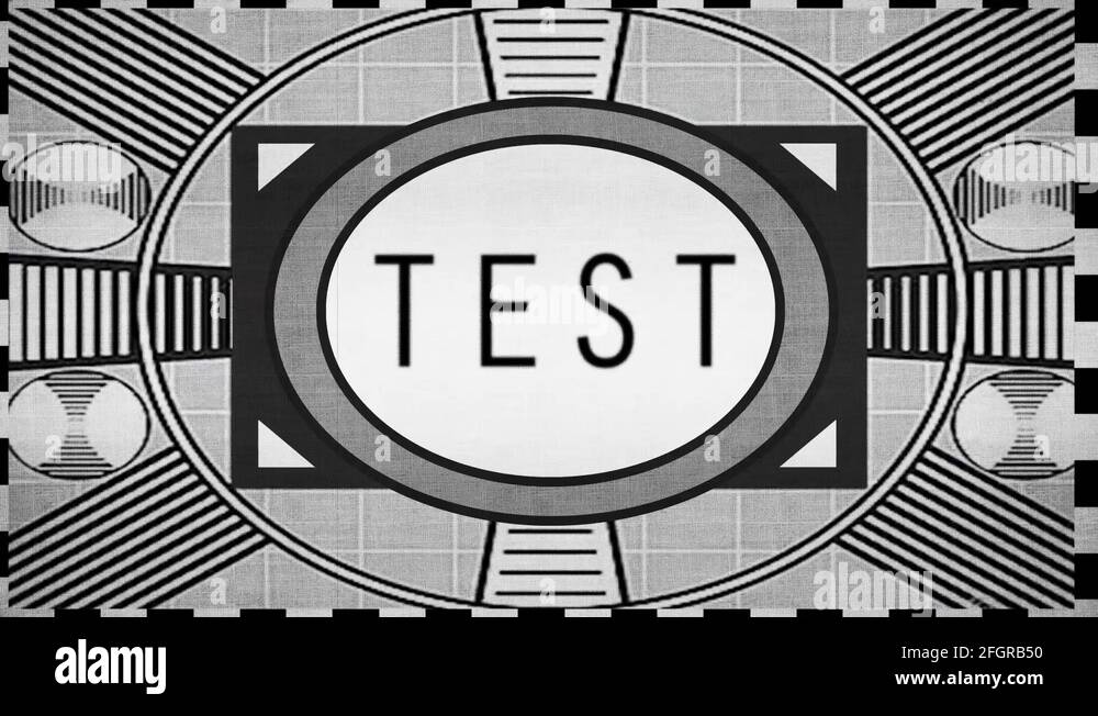 Tv test card calibration, alignment - TV broadcast Stock Video Footage ...