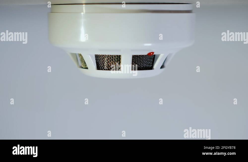 The smoke detector is triggered by a trickle of dum, the red indicator