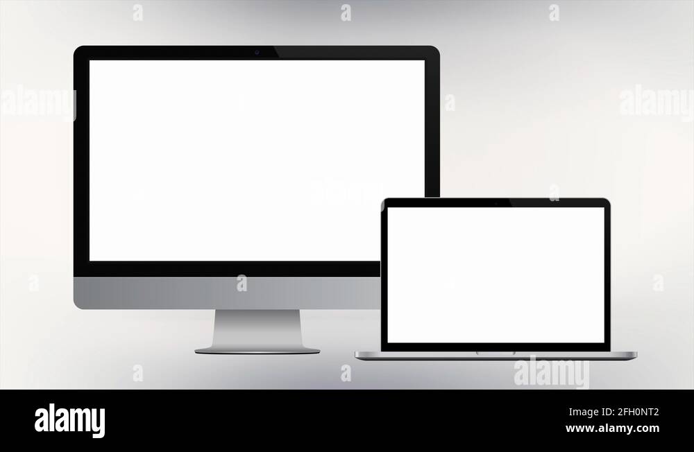 Unbranded Computer Desktop Pc computer monitor mockup Stock Videos & Footage - HD and 4K Video ...