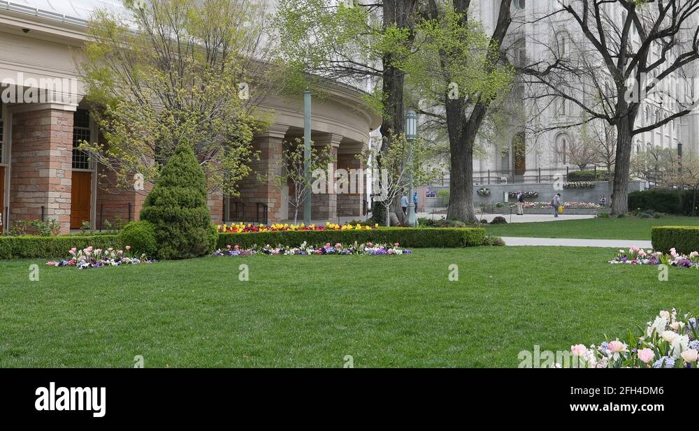Temple Square Utah Tabernacle and Temple 4K Stock Video Footage Alamy