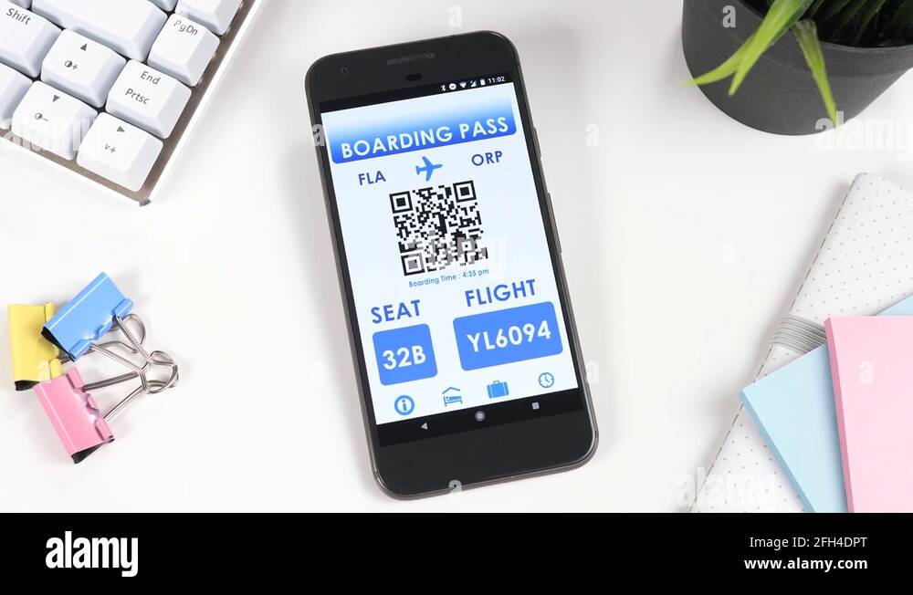 Boarding pass qr code Stock Videos & Footage HD and 4K Video Clips