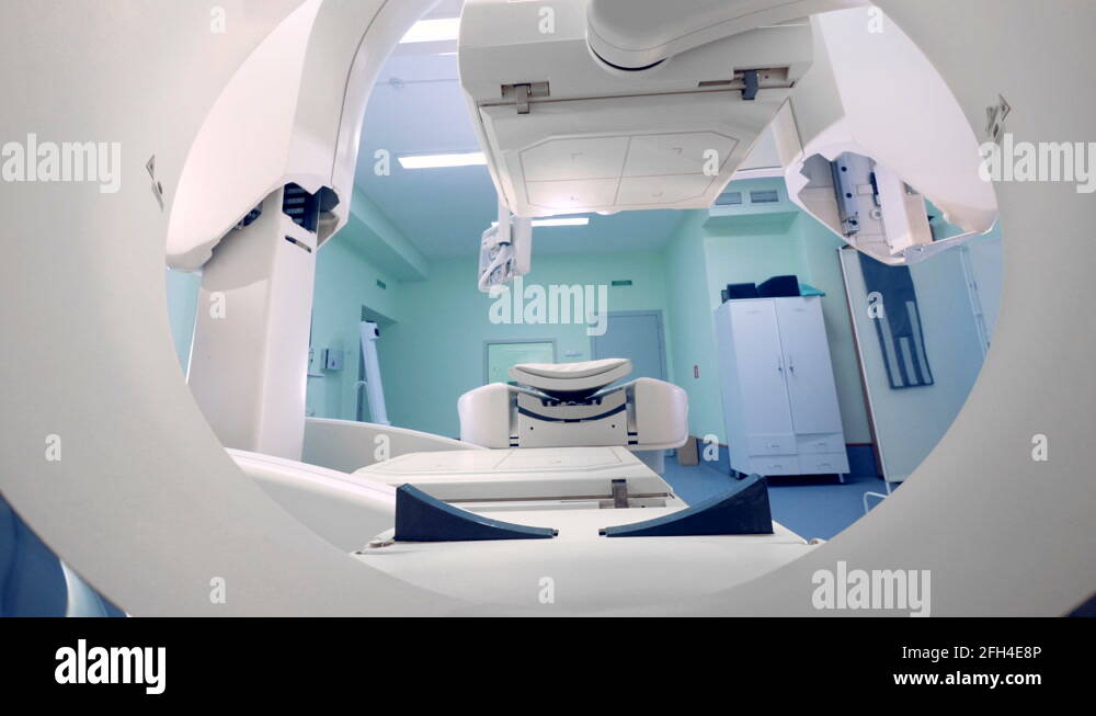 Moving parts of a tomography scanner. Panels of a new medical device