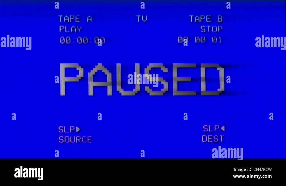 Analog VHS double tape paused Stock Video Footage Alamy