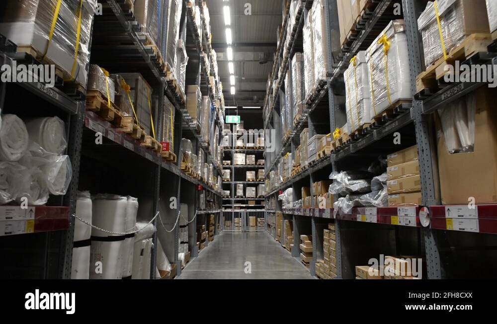 Warehouse storage racks boxes Stock Videos & Footage HD and 4K Video