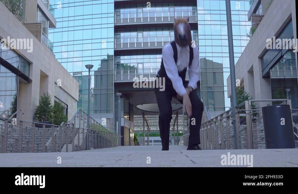 Tap Dancer With Horse Mask Stock Video Footage Alamy