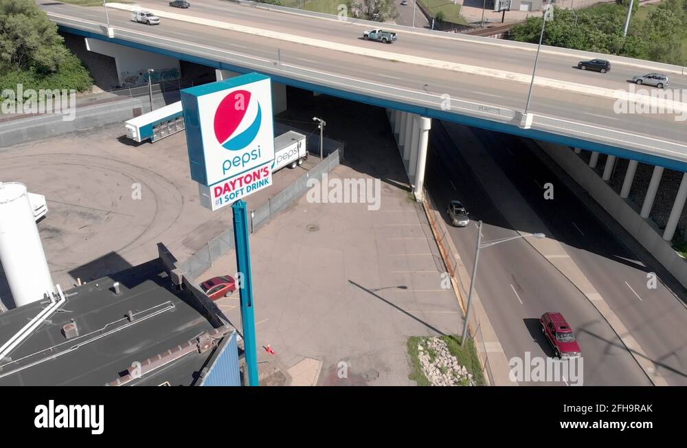 Pepsi Daytons Number 1 soft drink sign Stock Video Footage Alamy