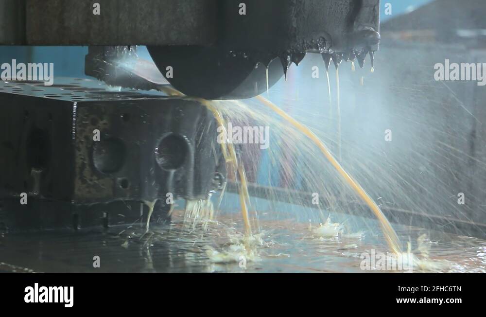 Cylinder head and block resurfacing. Engine block repair process Stock