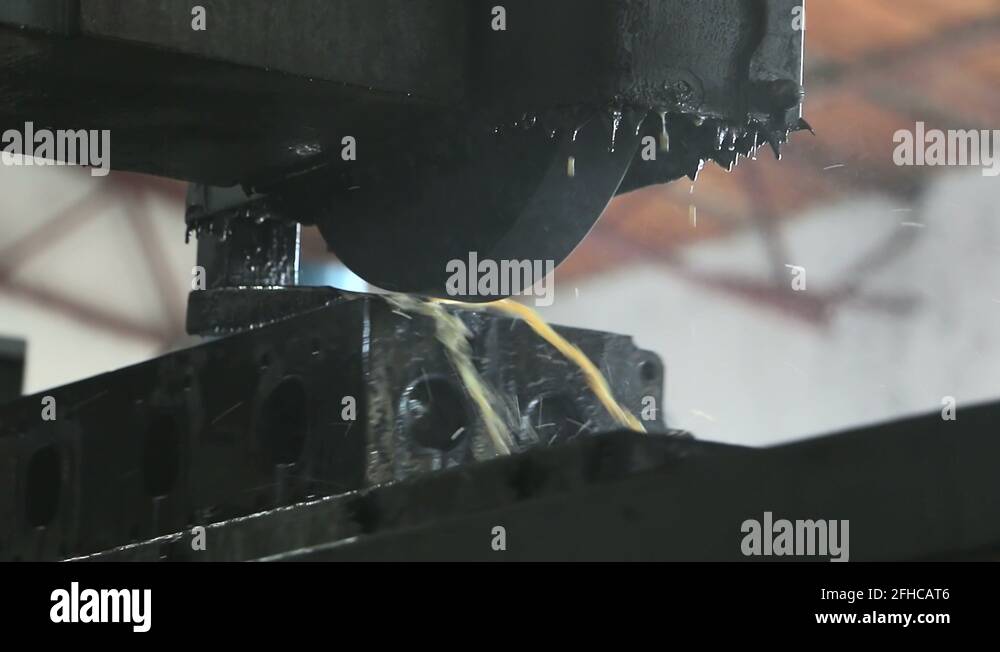 Cylinder head and block resurfacing. Engine block repair process Stock