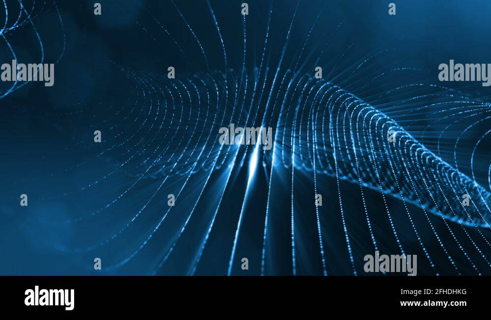 Abstract blue background as a loopable sequence with glow particles and ...