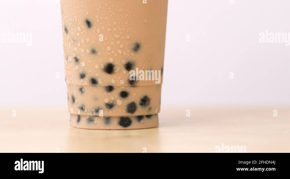 Bubble milk tea take away Stock Video Footage Alamy