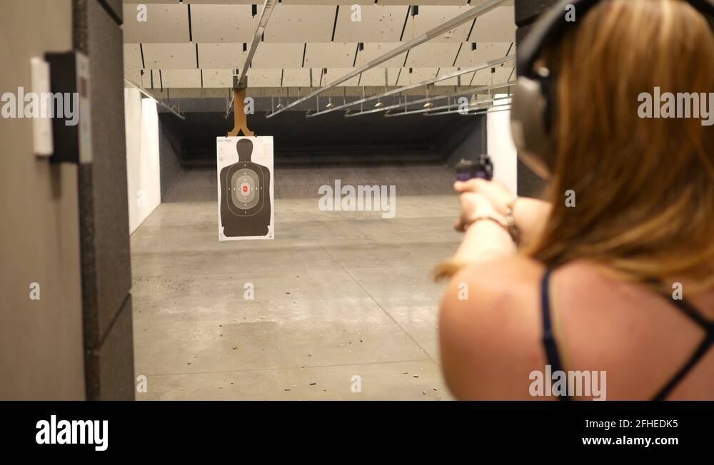 Target practice shooting range woman Stock Videos & Footage HD and 4K