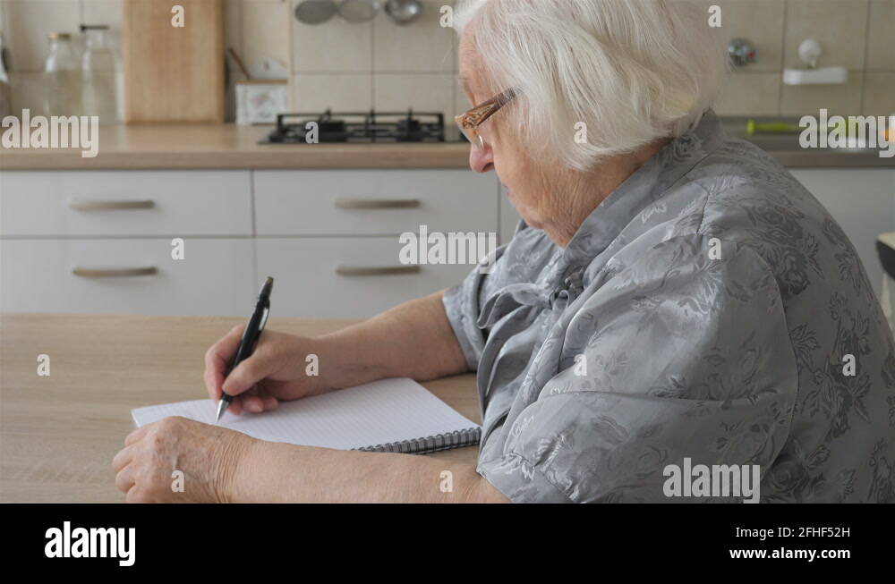 Old lady writing letter Stock Videos & Footage - HD and 4K Video Clips ...