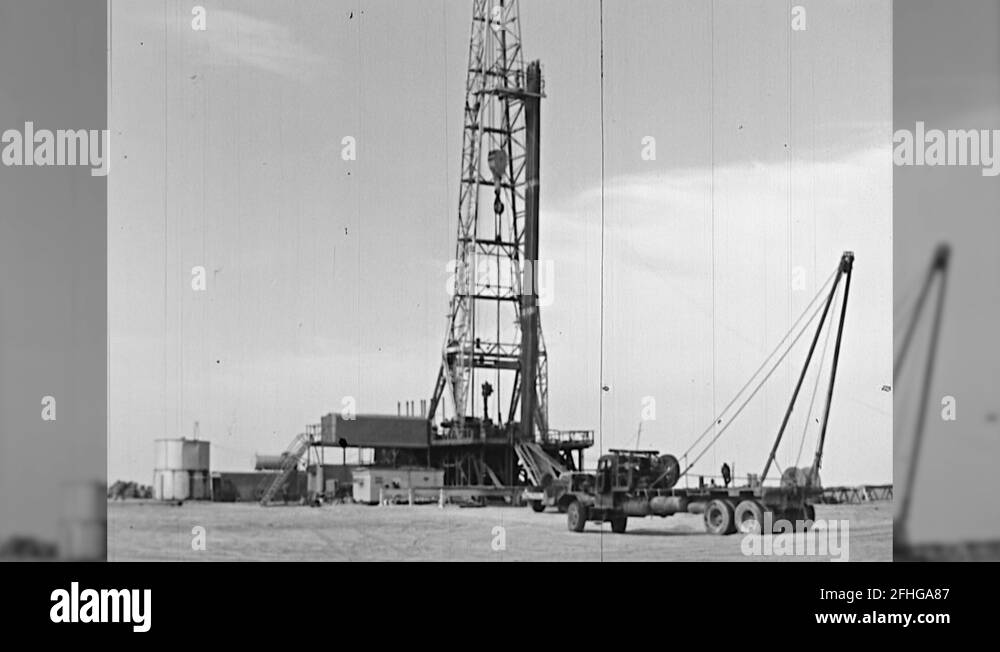 1960s WORKERS Oil Well Rig Drill Drilling For Natural Gas Vintage Film ...