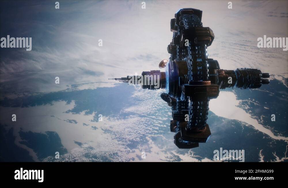 4k Flight Of The International Space Station Above the Earth Stock ...