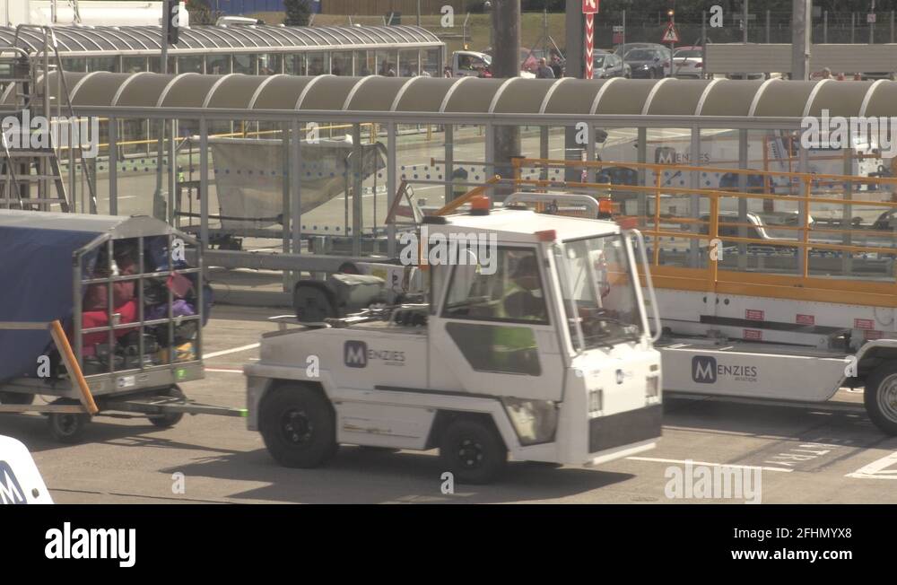 Airport Hold Luggage Transportation Logistic Stock Video Footage Alamy