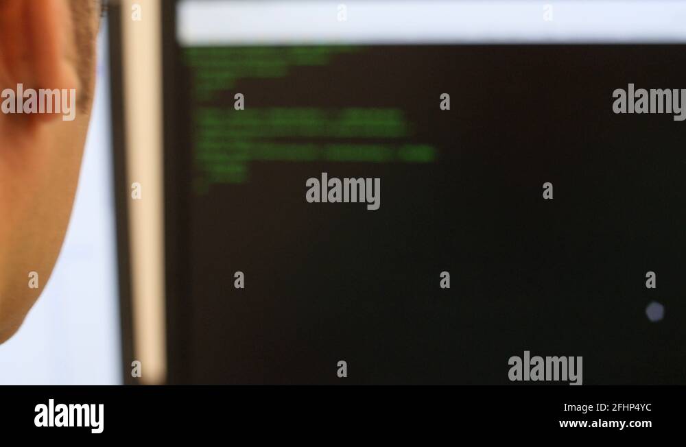 Hacker Typing code on the screen Stock Video Footage - Alamy