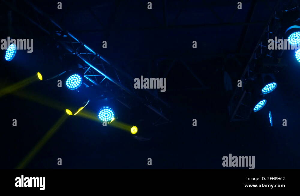 Illuminated empty concert stage soffits Stock Videos & Footage HD and