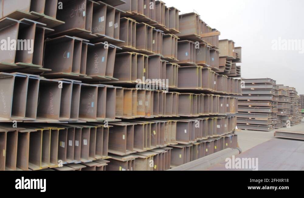 Steel Plate Girder Storage Stock Video Footage Alamy