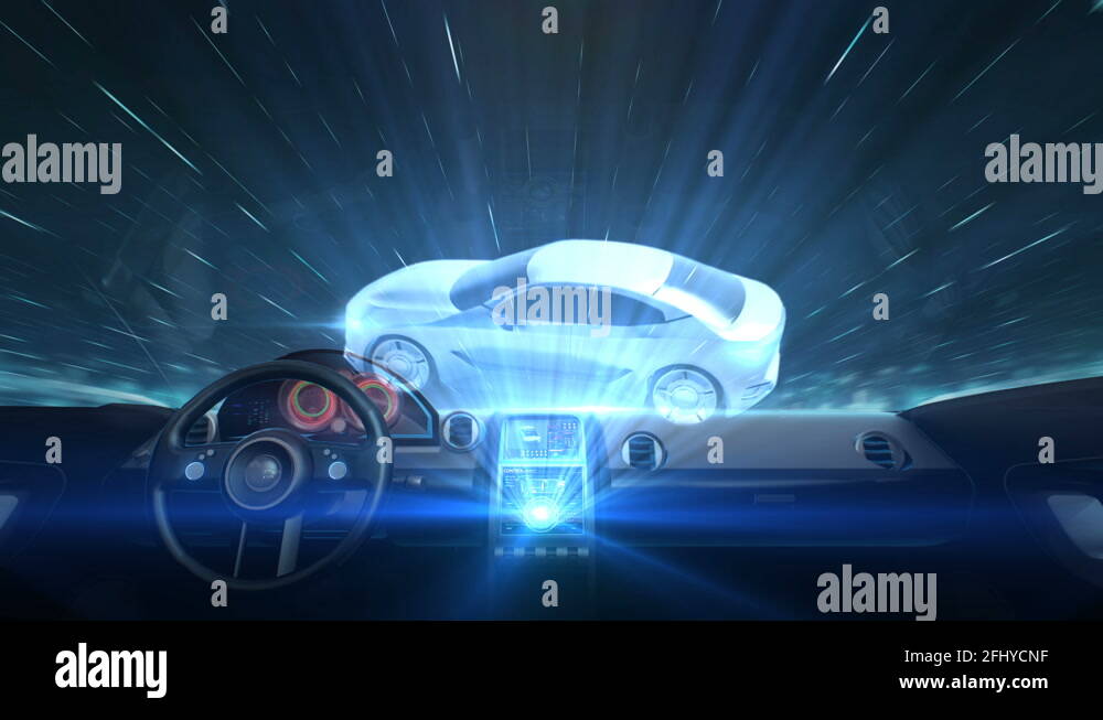 Inside of Future hybrid cars, AI checking hybrid battery. charge