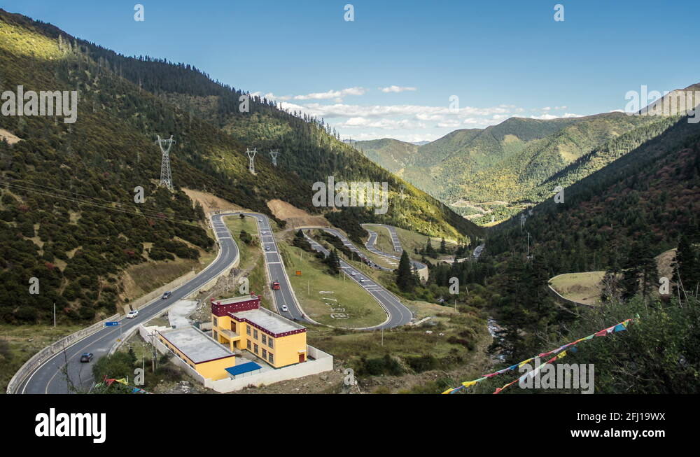 National Highway 318 in Sichuan Province, China Stock Video Footage Alamy