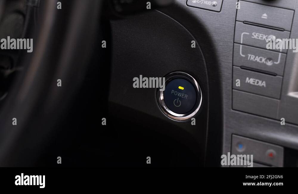 Pressing power button, starting the engine in a hybrid car, than stop ...