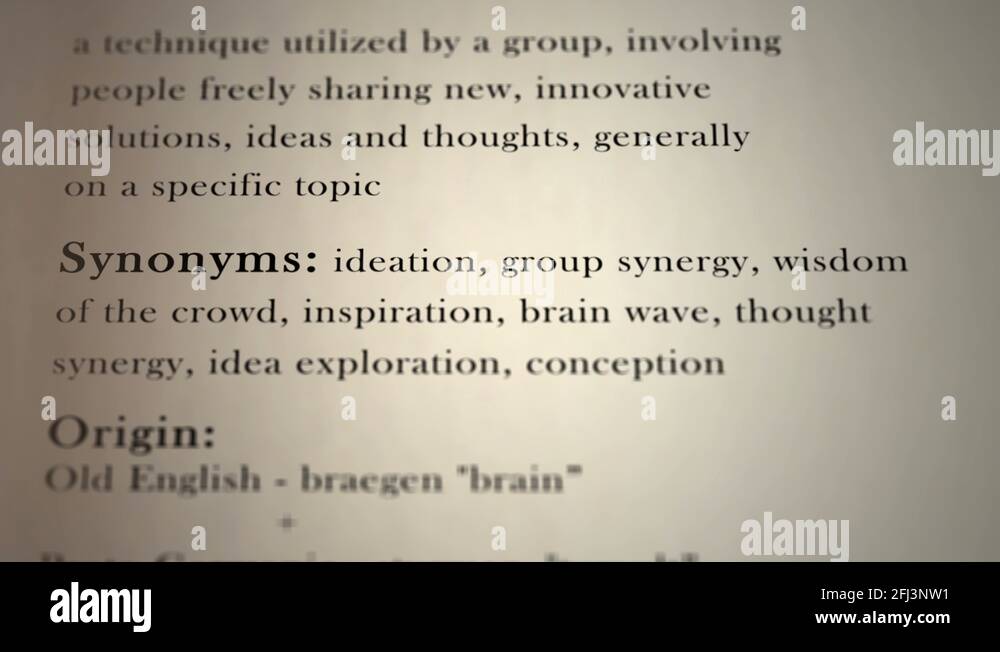 Brainstorming Definition Stock Video Footage Alamy