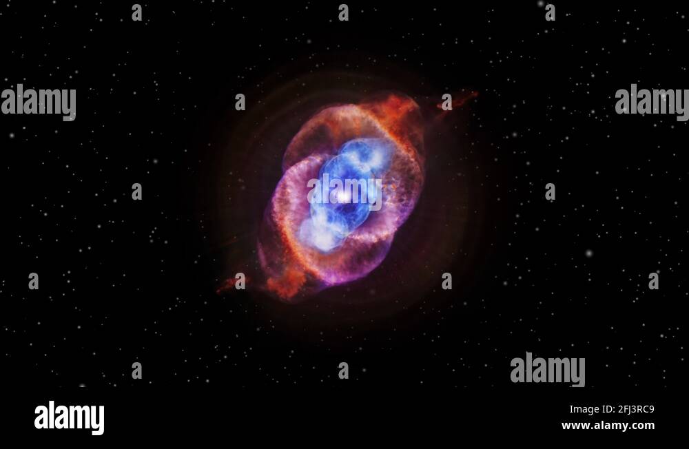 Cats Eye cosmic nebula rotating Stock Video Footage - Alamy