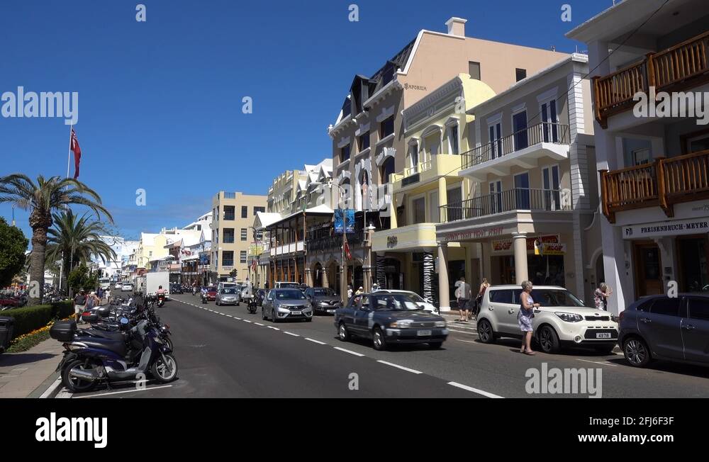 Bermuda hamilton front street shops Stock Videos & Footage HD and 4K