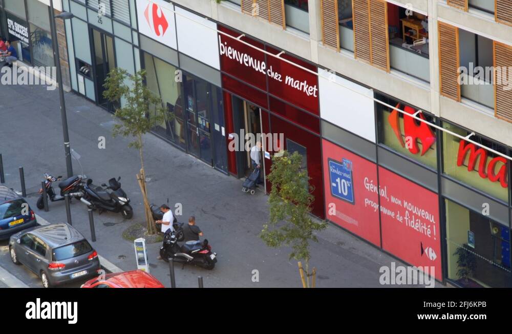 French supermarket chain Stock Videos & Footage