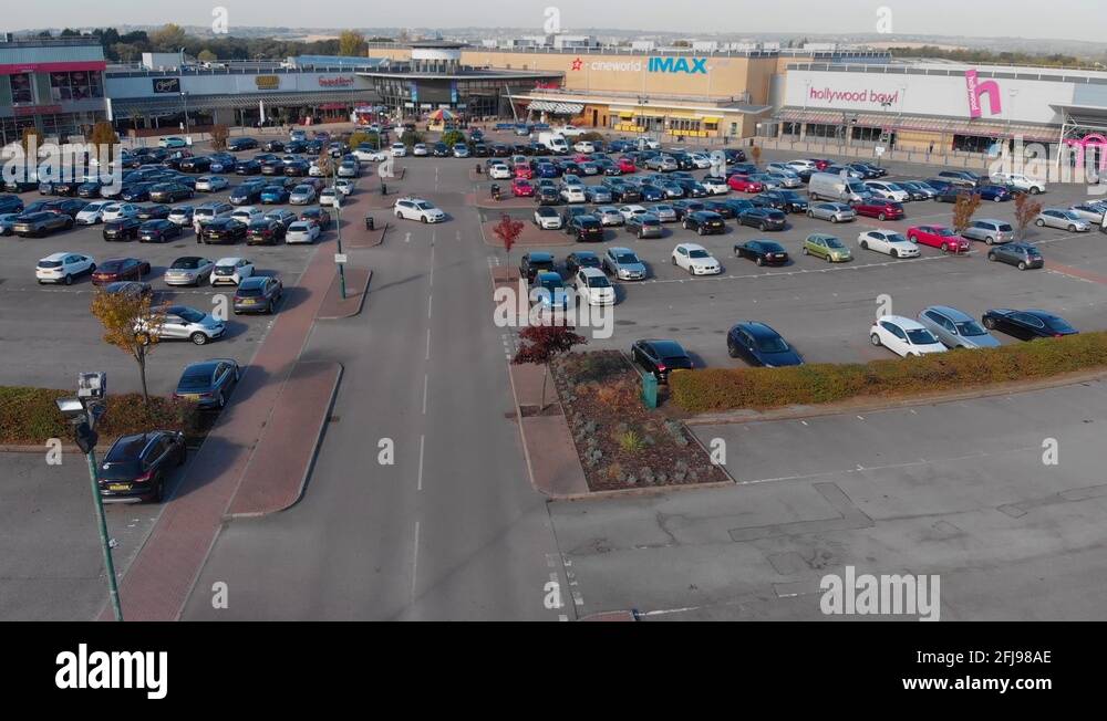 An aerial view of the Festival Leisure Park in Basildon and its busy ...