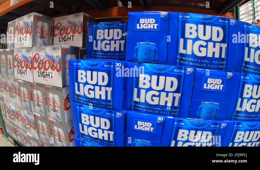 Beer Section in Costco in Honolulu on the Island of Oahu, Hawaii Stock