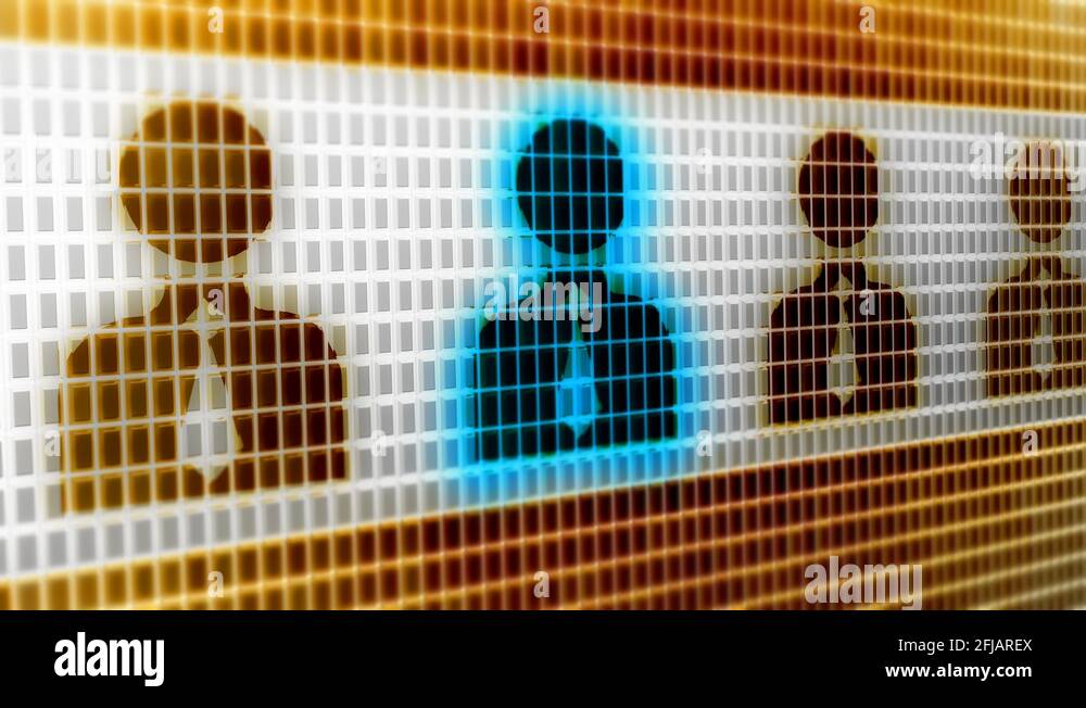 Person icon on the Screen. 4K Resolution. Encoder Prores 4444. Looping ...
