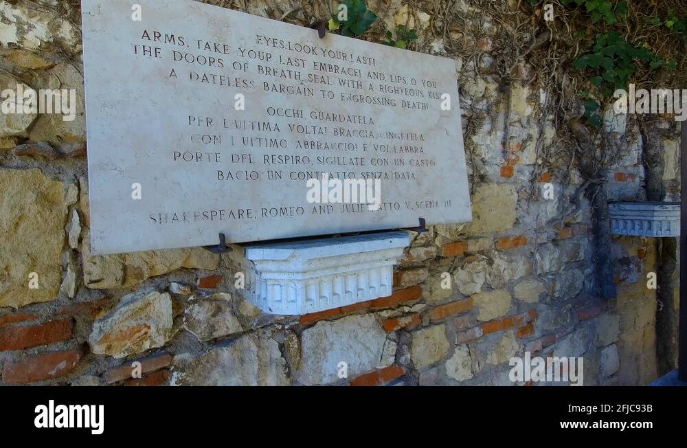 VERONA ITALY Romeo and Juliet Juliet’s Tomb Stock Video Footage Alamy