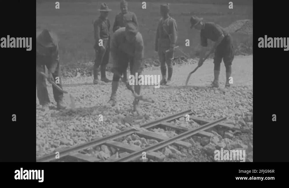 23rd Engineers Battalion repair railroad track at Mandres 19181919