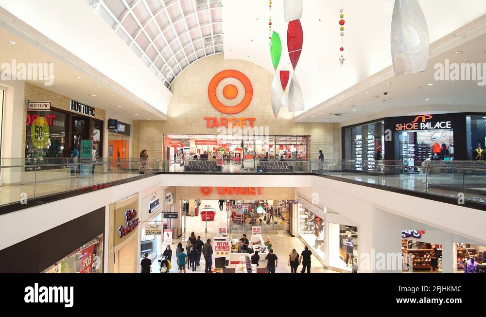 The famous target grocery store in the Glendale Galleria shopping mall