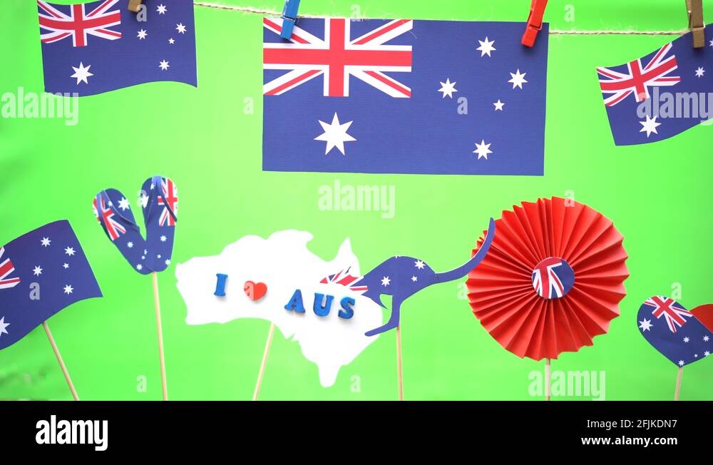 Australian themed party decorations Stock Video Footage Alamy