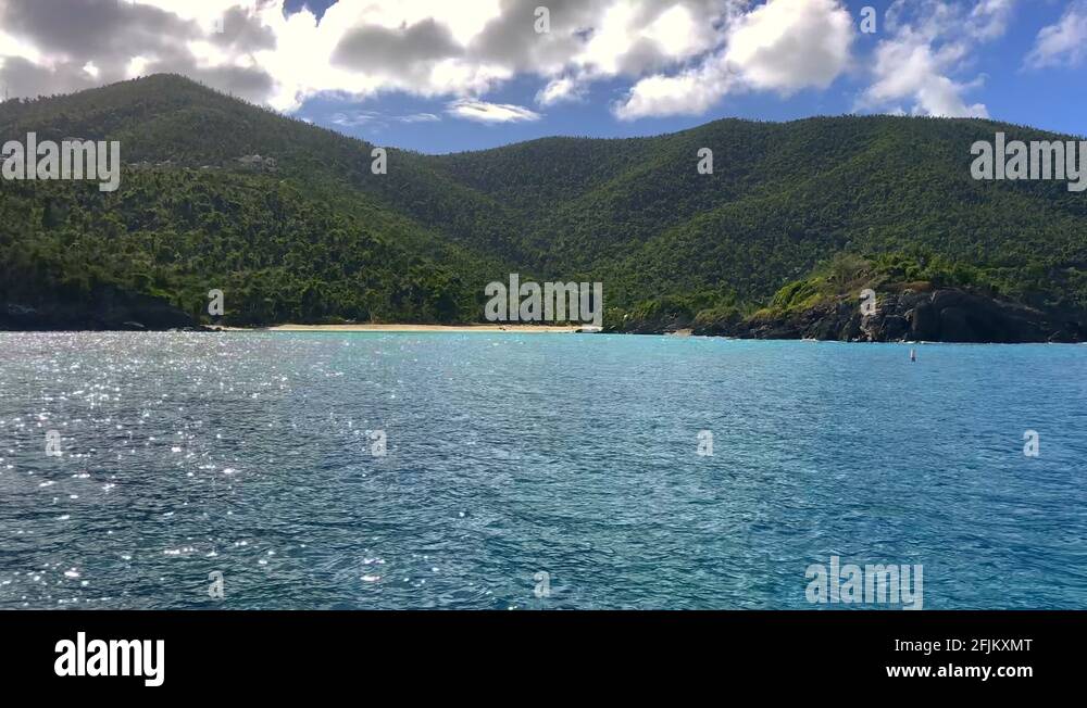 Time lapse passing Trunk Bay on St. John, USVI Stock Video Footage Alamy