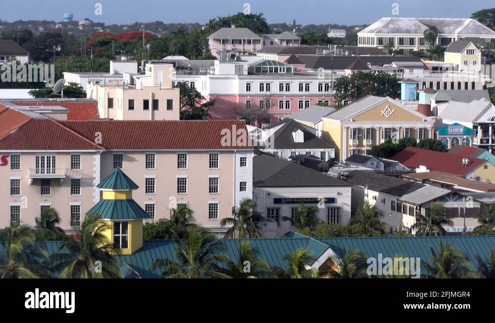 downtown Freeport in the Bahamas Stock Video Footage Alamy