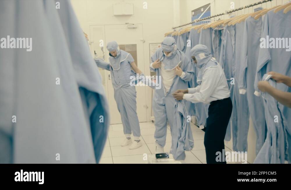 Rare footage from inside of a specialized cleanroom where technology is ...
