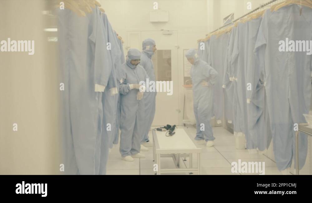 Rare footage from inside of a specialized cleanroom where technology is ...