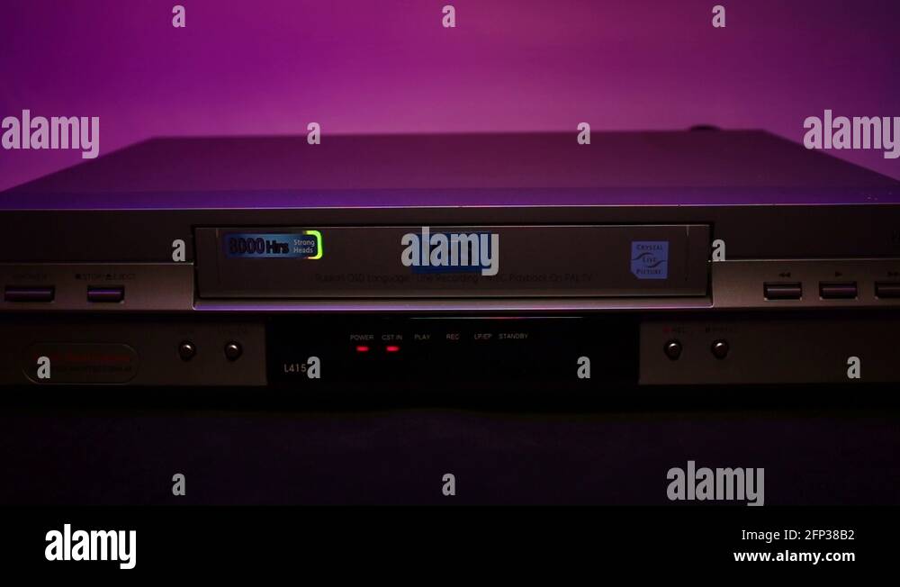 Ejecting London VHS Video Tape Out Of A VCR Player Stock Video Footage