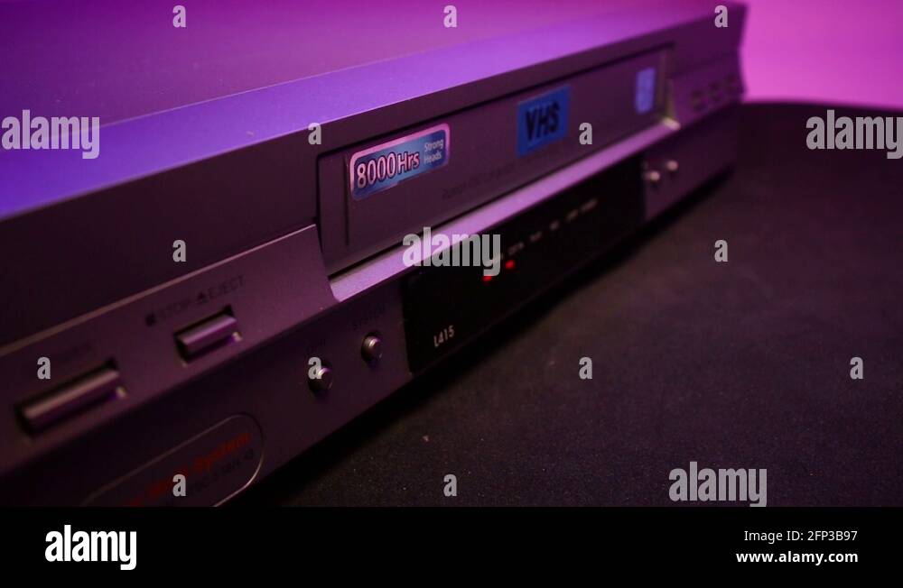 Ejecting Anniversary VHS Video Tape Out Of A VCR Player Stock Video