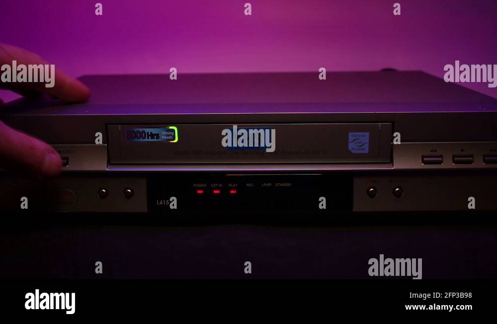 Ejecting Prince VHS Video Tape Out Of A VCR Player Stock Video Footage