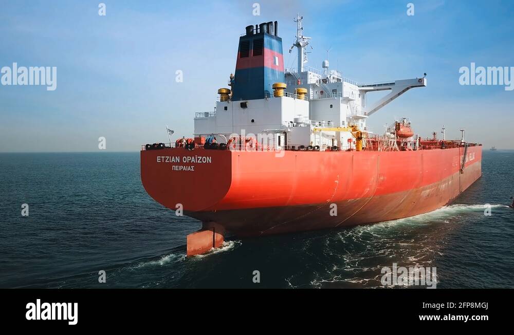 Ship with white superstructure and red hull Stock Videos & Footage - HD ...