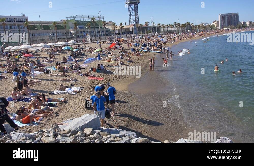 Cleaning picking up garbage spain Stock Videos & Footage HD and 4K