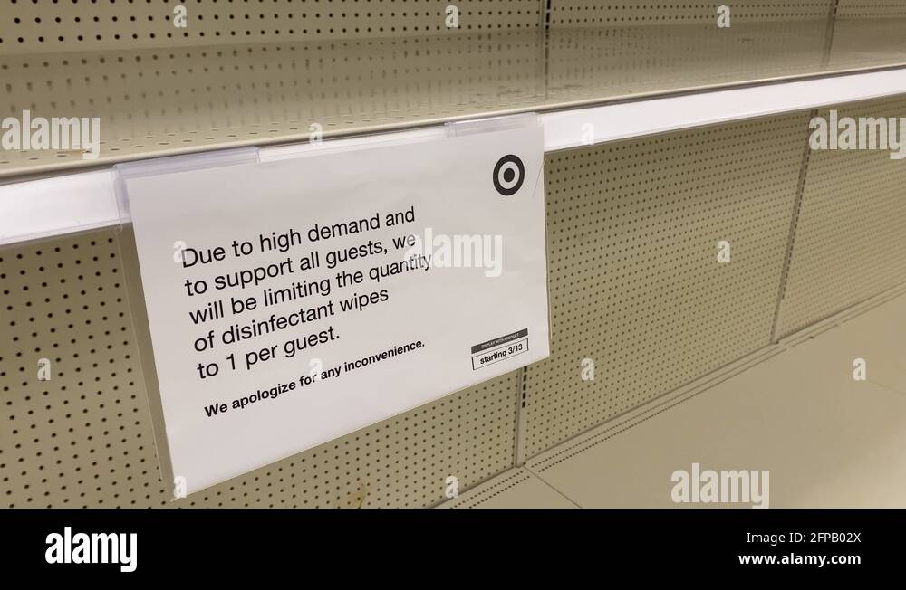 Target Shelves Empty During COVID19 Crisis Stock Video Footage Alamy