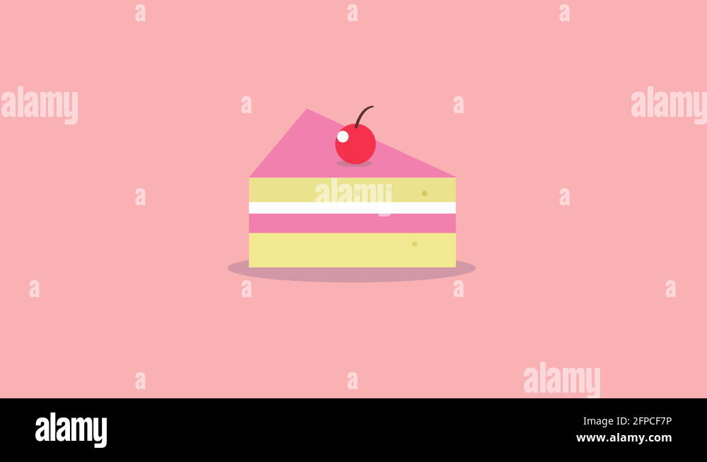 2d Animation motion graphics showing a watercolor of a birthday muffin