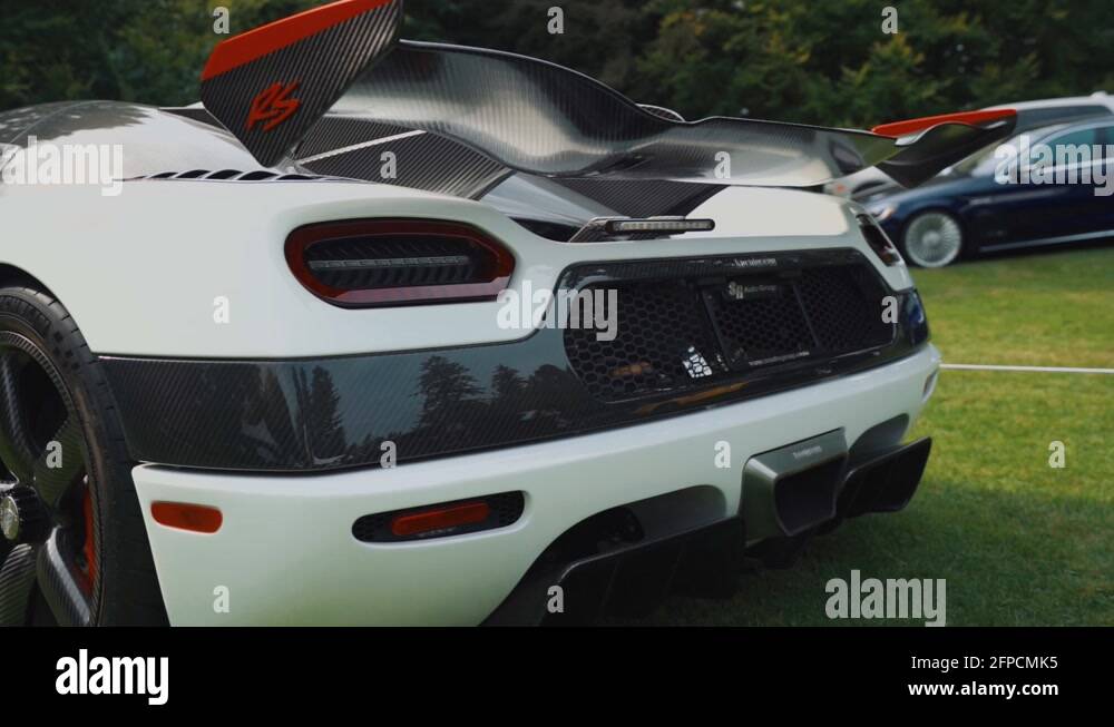Moving Shot Revealing the Rear Fascia of a Koenigsegg Agera RS Stock ...