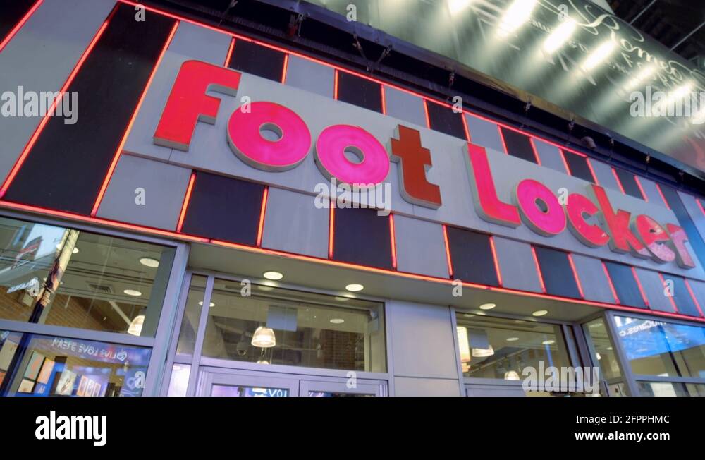 Footlocker Store in Times Square Manhattan New York City NYC People